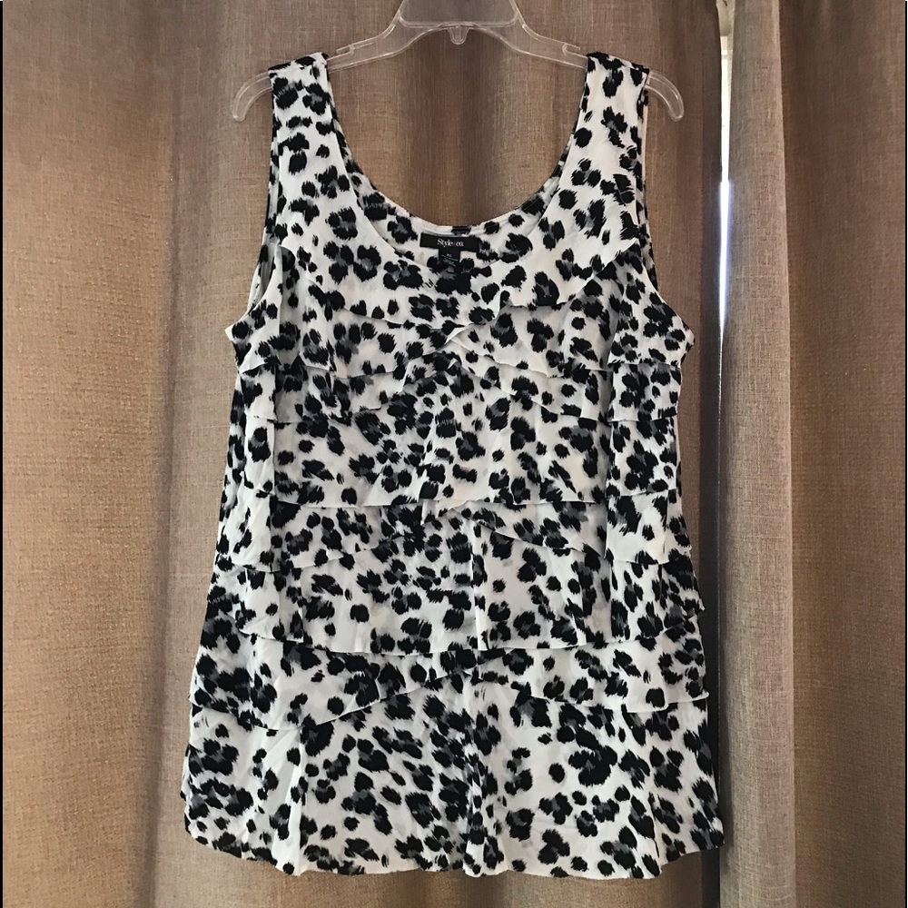 Nwot. Dalmatian Print Multi Layer Front Tank Top - image 1